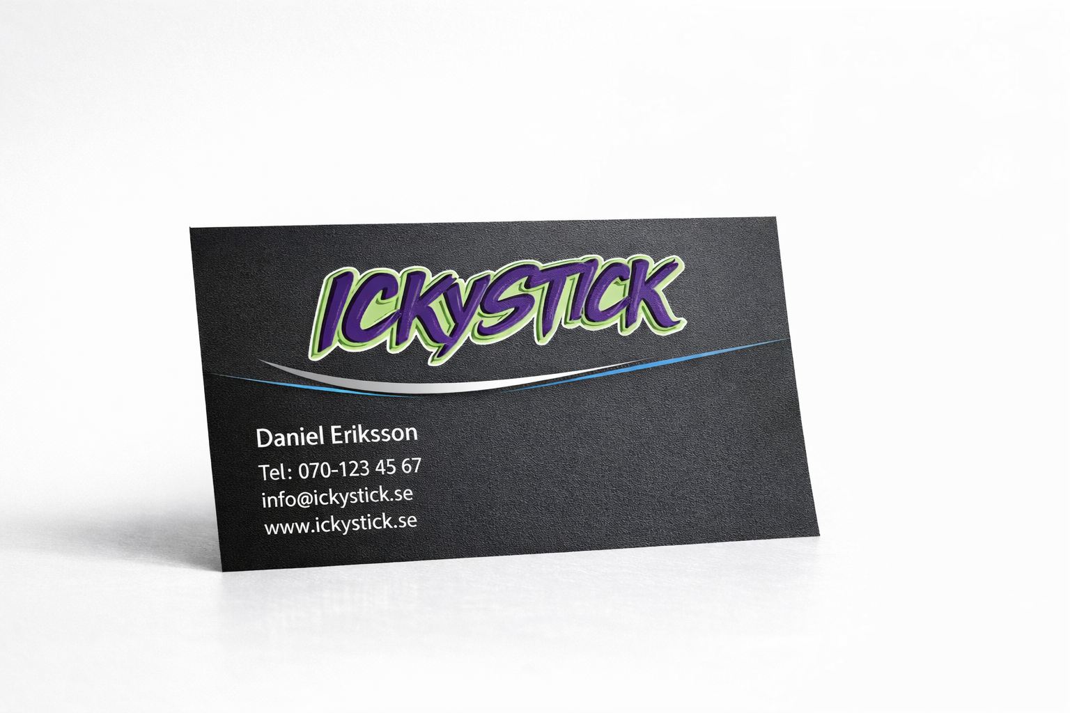Ickystick.se presenterar sina nya visitkort hos Visitkort-specialisten